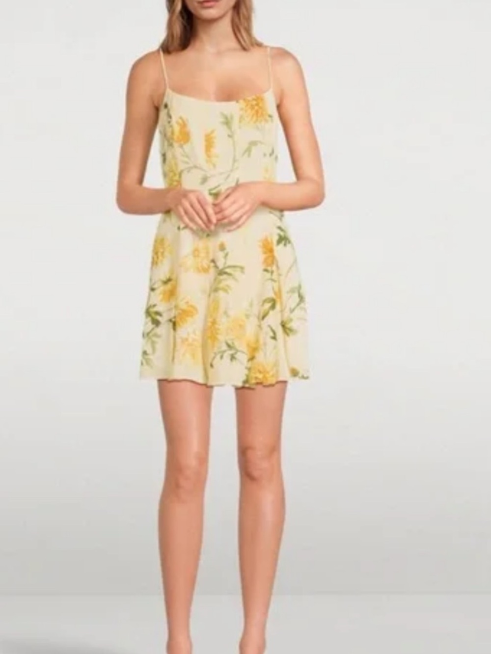 Reformation annelise mini dress in floral print